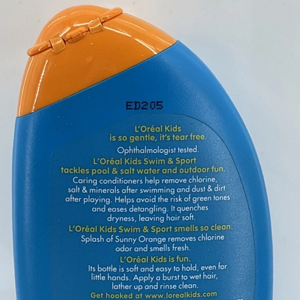 Loreal Kids Swim & Sport Shampoo 2 In 1 Extra Gentle Splash Of Sunny Orange 9 oz